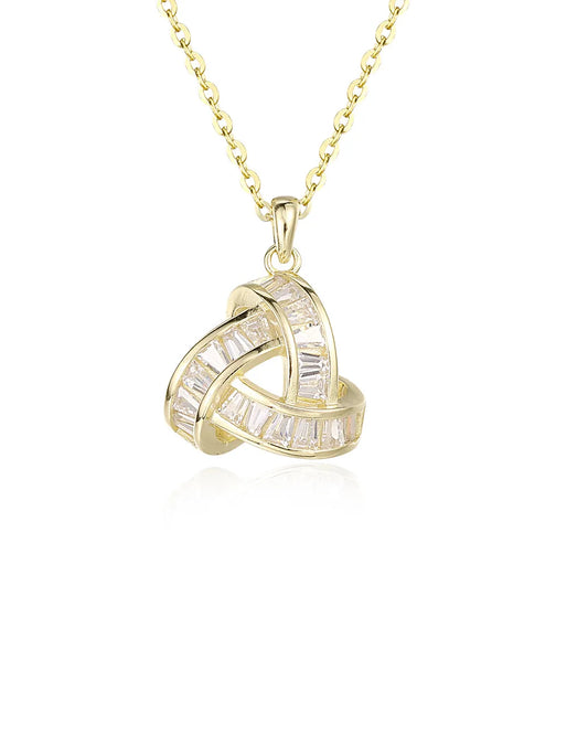 Gold Knot Pendant Necklace