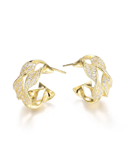 Gold Dolphin Earrings
