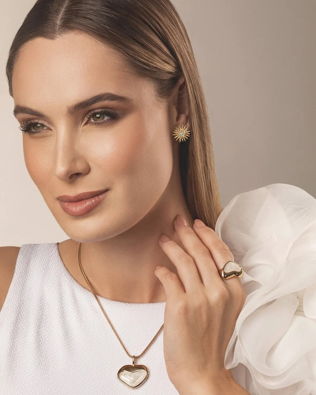 Twist Design Gold Earrings