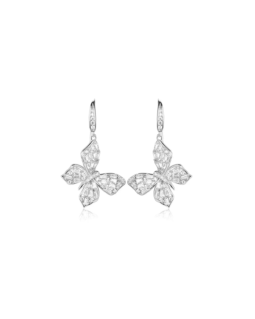Silver Butterfly Earrings