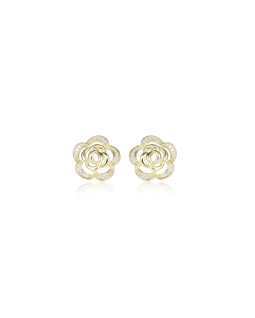 Elegant Rose Gold Earrings Inspired by the Beauty of a Blooming Rose