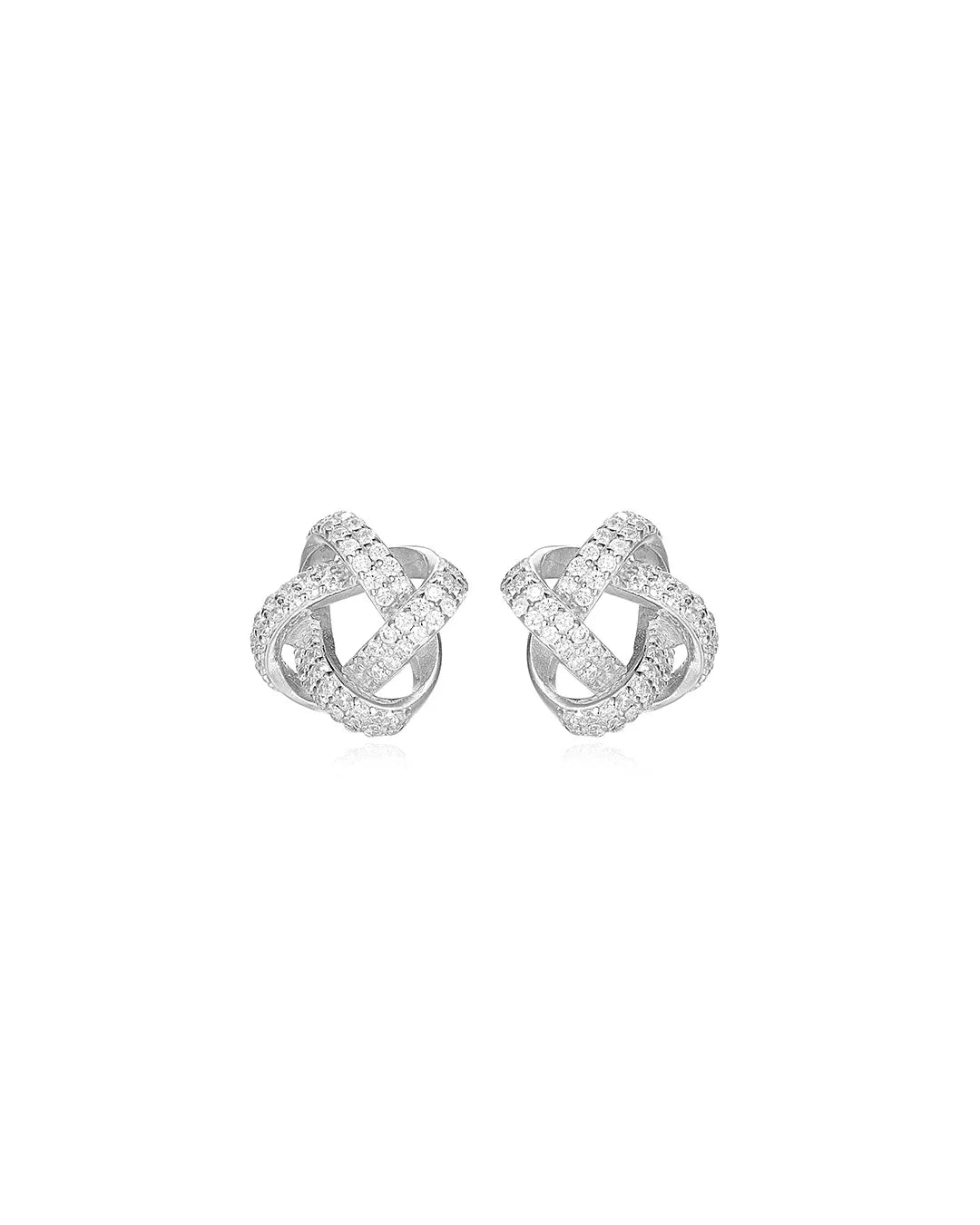 Luxury Silver Knot Earrings