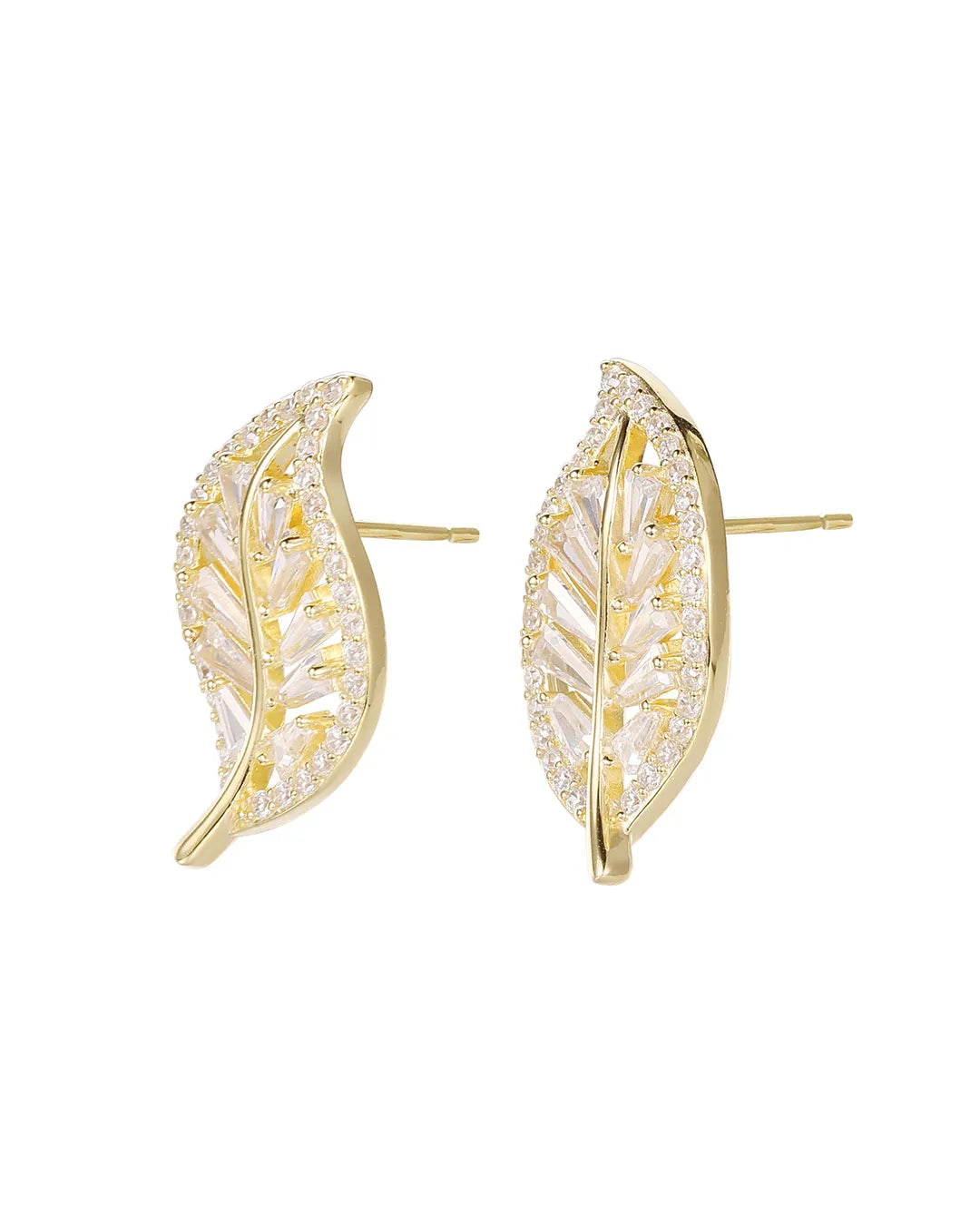 Golden Leaf Shape Earrings