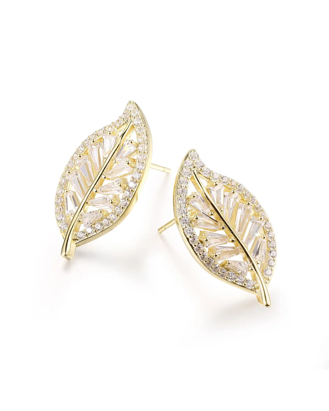 Golden Leaf Shape Earrings