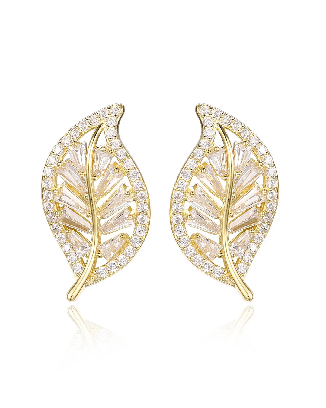 Golden Leaf Shape Earrings