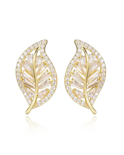 Golden Leaf Shape Earrings