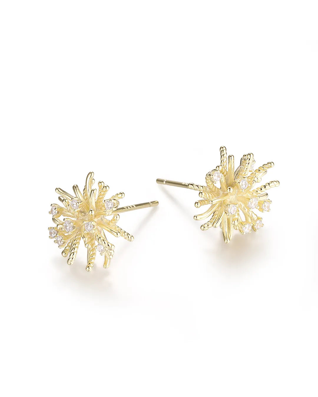 Twist Design Gold Earrings