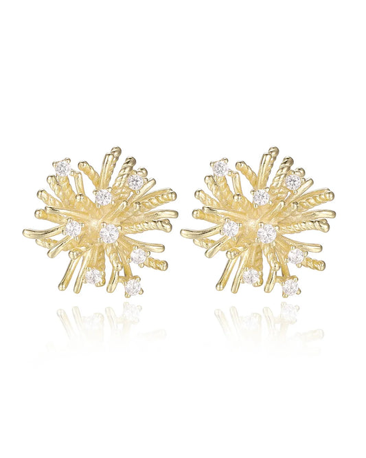 Twist Design Gold Earrings