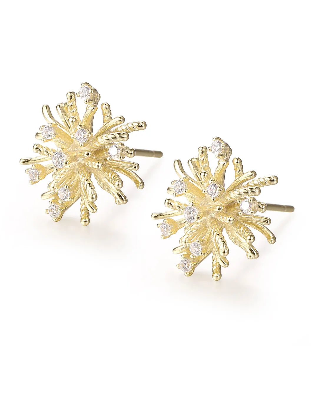 Twist Design Gold Earrings