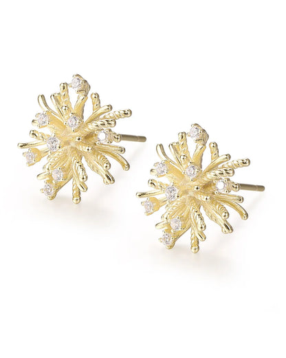 Twist Design Gold Earrings