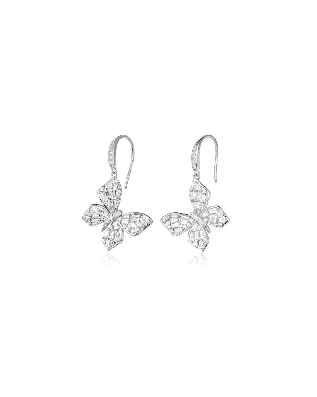 Silver Butterfly Earrings
