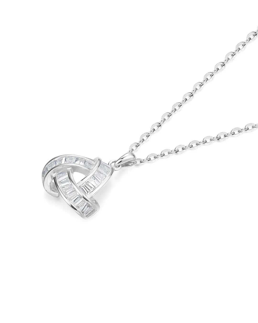 Silver Knot Pendant Necklace