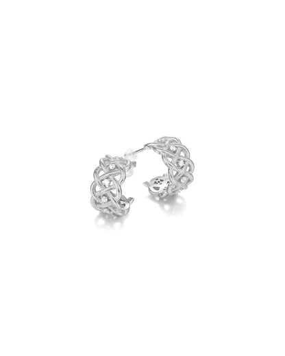 Silver Huggie Hoop Earrings