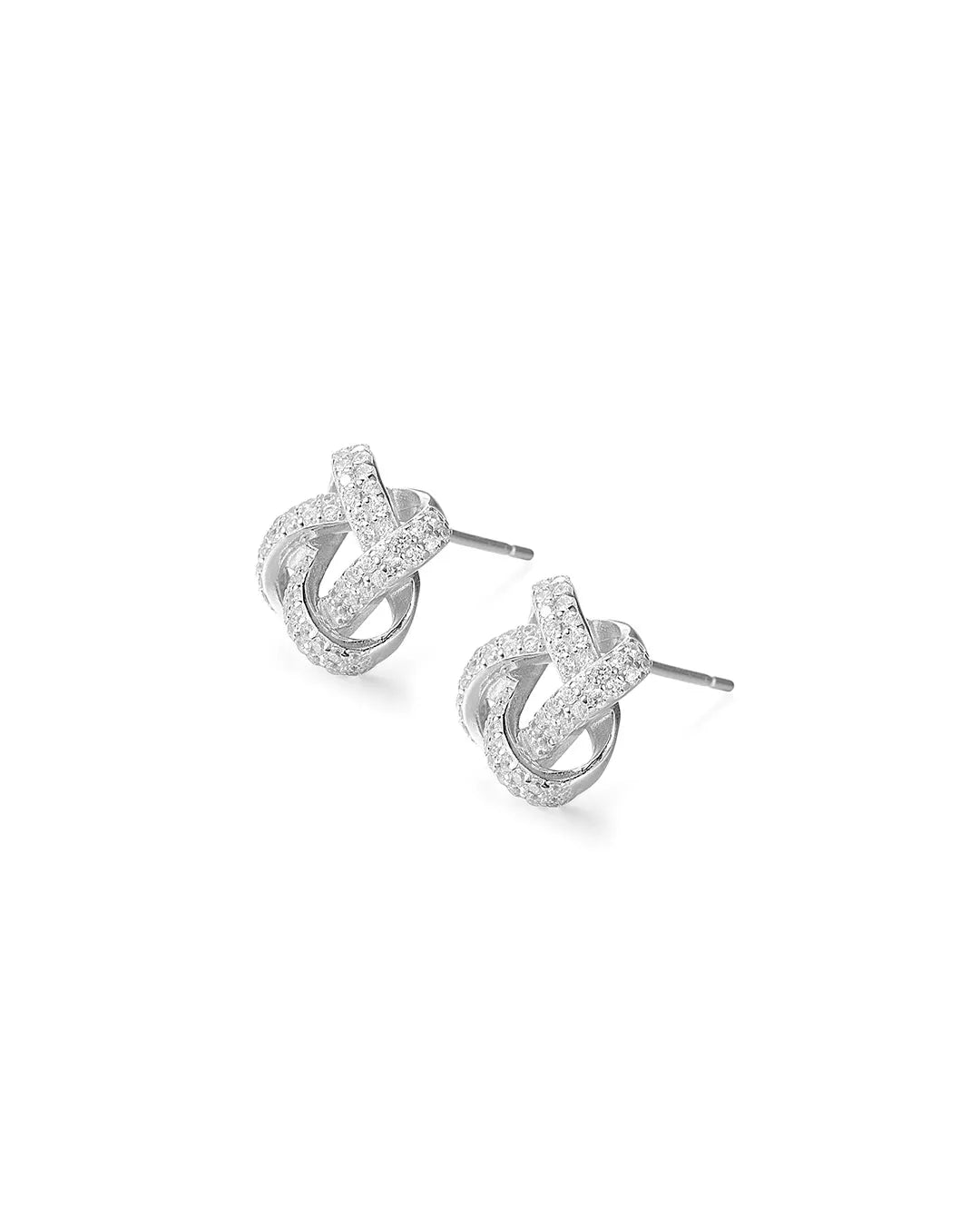 Luxury Silver Knot Earrings