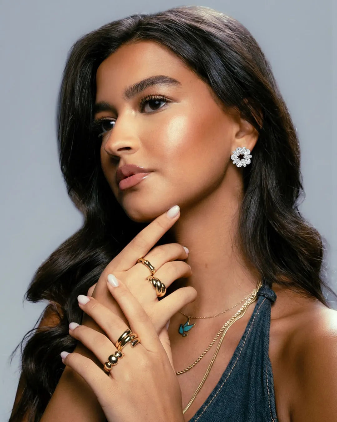 Silver Rose Earrings
