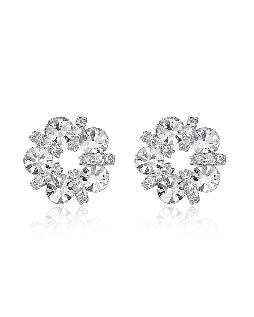 Silver Rose Earrings