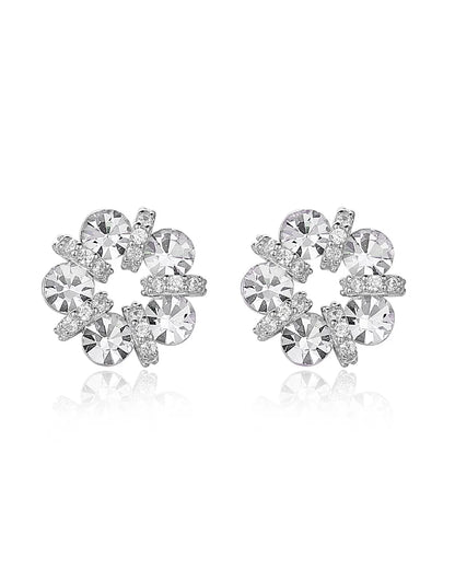 Silver Rose Earrings