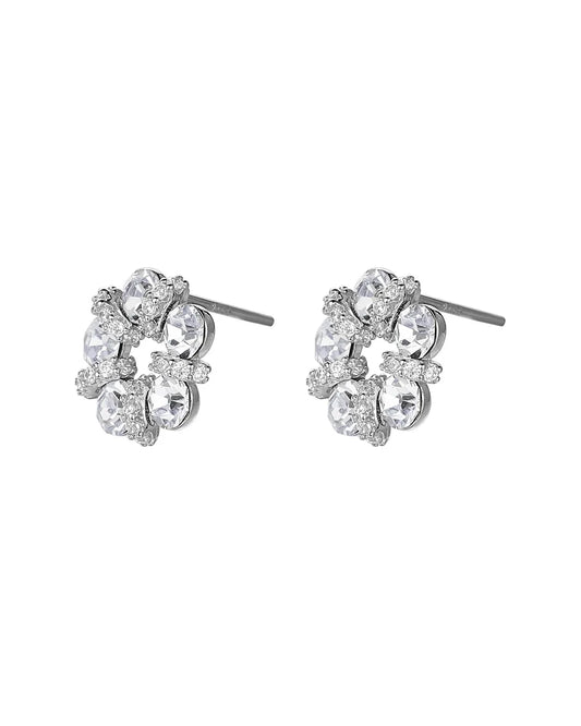 Silver Rose Earrings