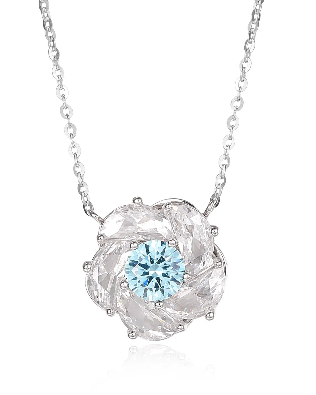 Attractive Blue Crystal Necklace Crafted for a Radiant Look