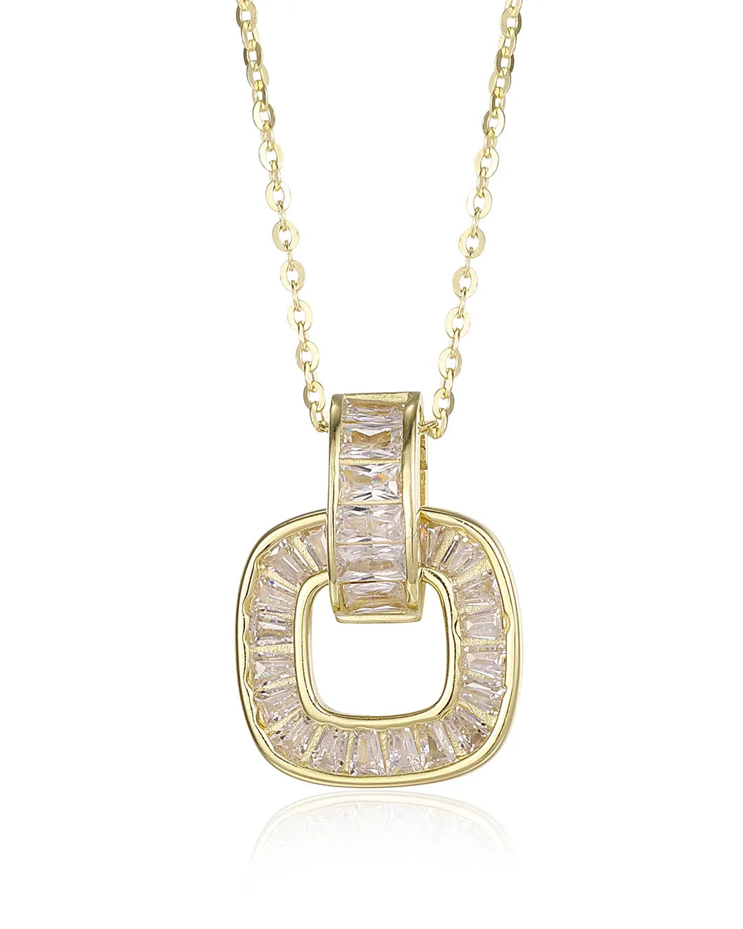 Elegant Gold Square Pendant Necklace for a Modern Minimalist Look