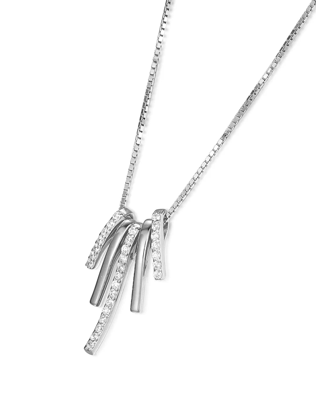 Modern Bar Necklace Crafted in High-Quality Sterling Silver Metal