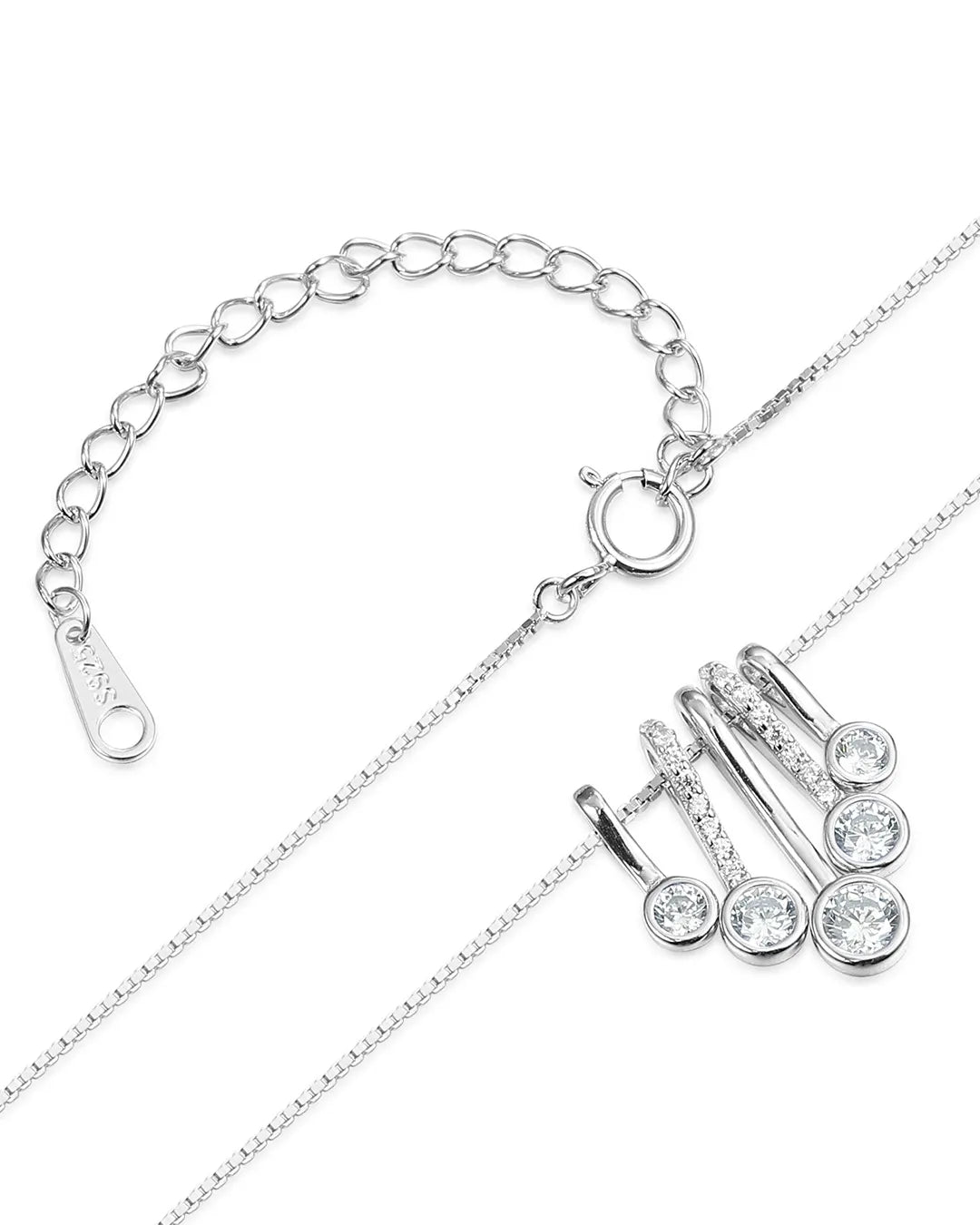 Unique Silver Birthstone Necklace Featuring Genuine Gemstones