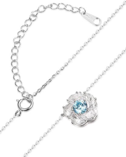 Attractive Blue Crystal Necklace Crafted for a Radiant Look