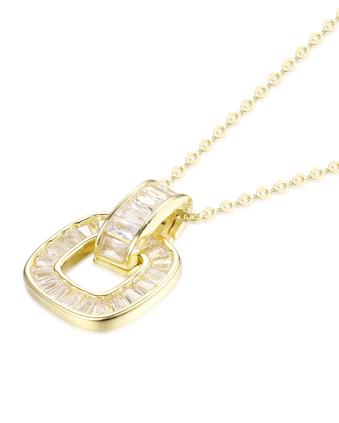 Elegant Gold Square Pendant Necklace for a Modern Minimalist Look