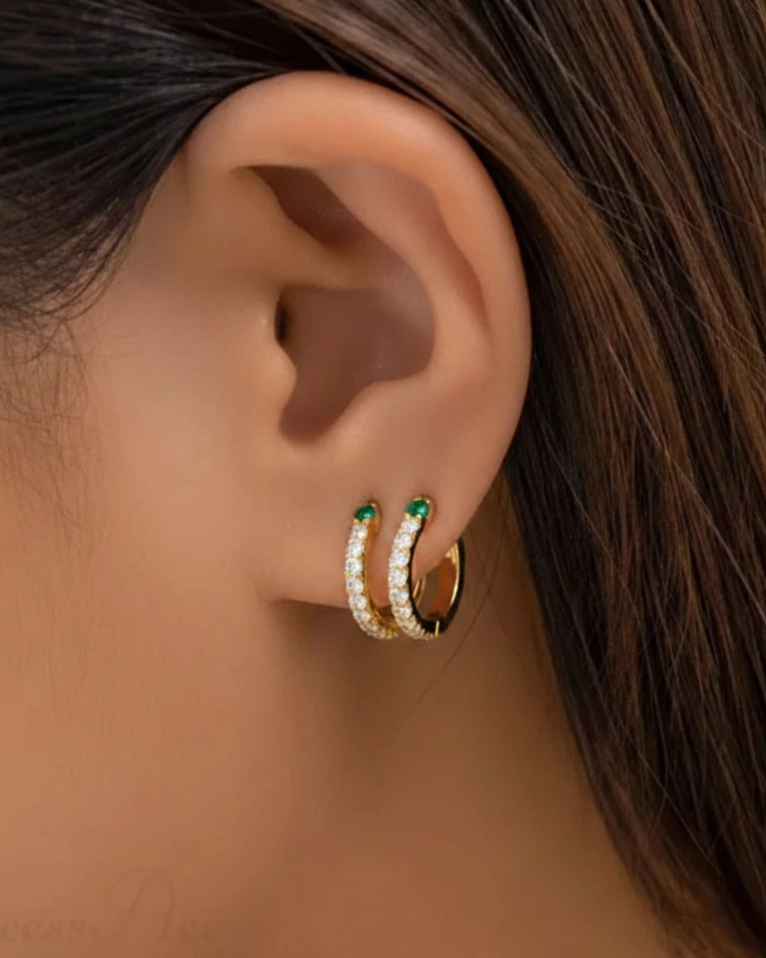 Gold Panther Stud Earrings