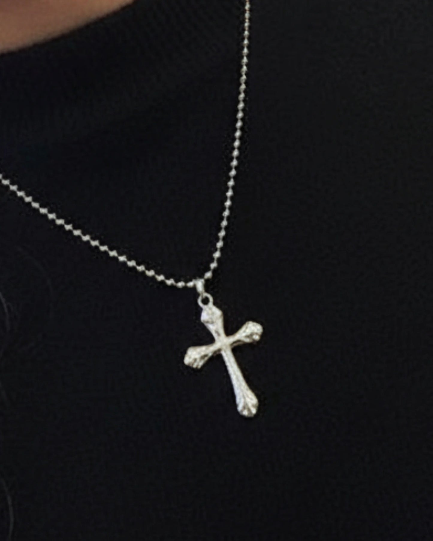 Silver Cross Pendant Necklace