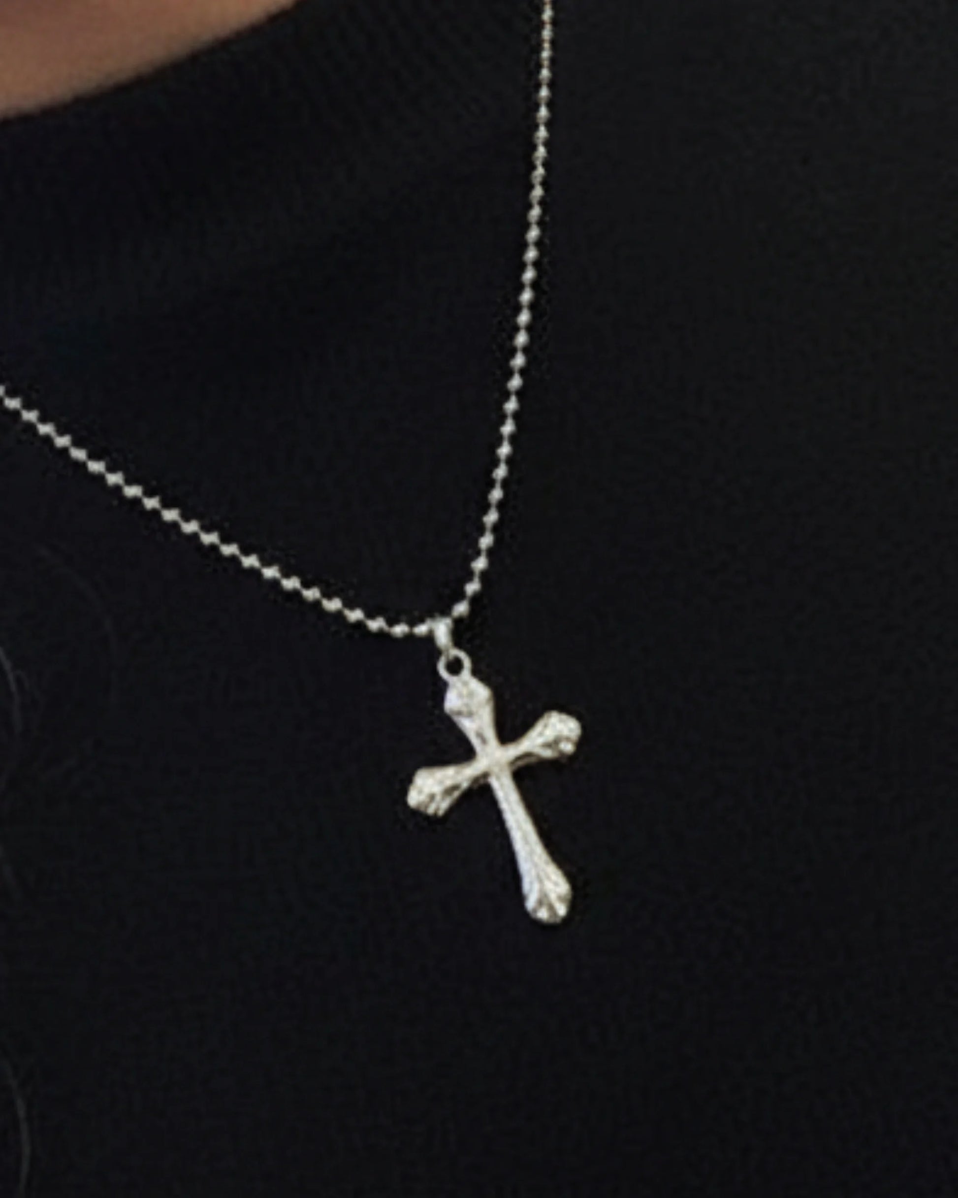 Silver Cross Pendant Necklace