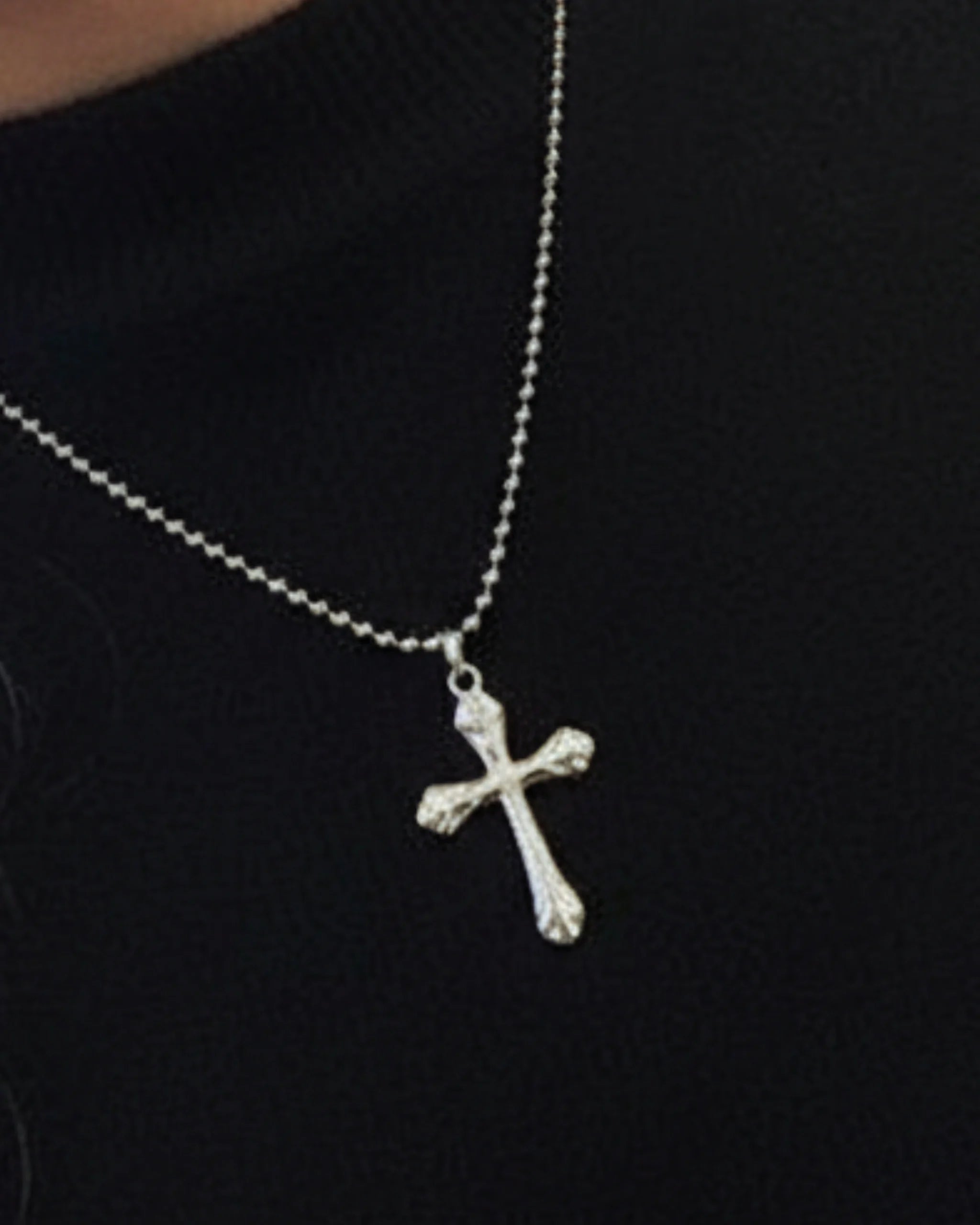Silver Cross Pendant Necklace