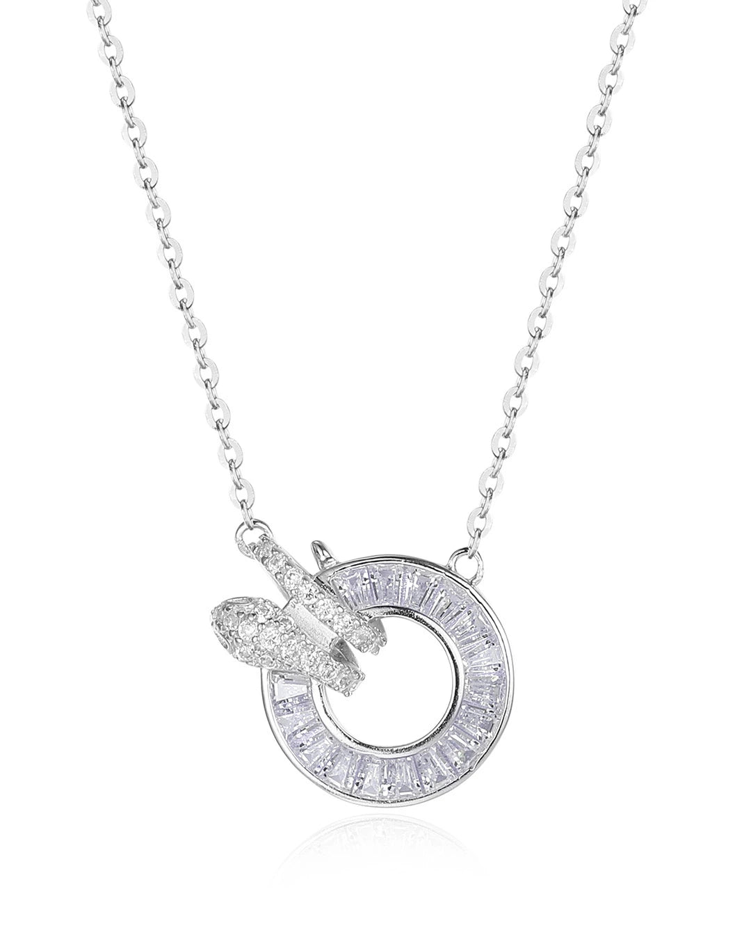 Timeless Silver Circle Necklace for a Clean and Sophisticated Look