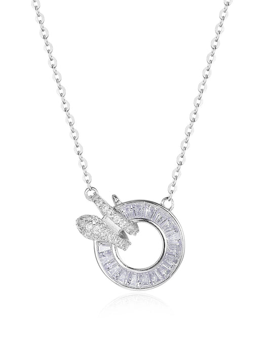 Timeless Silver Circle Necklace for a Clean and Sophisticated Look