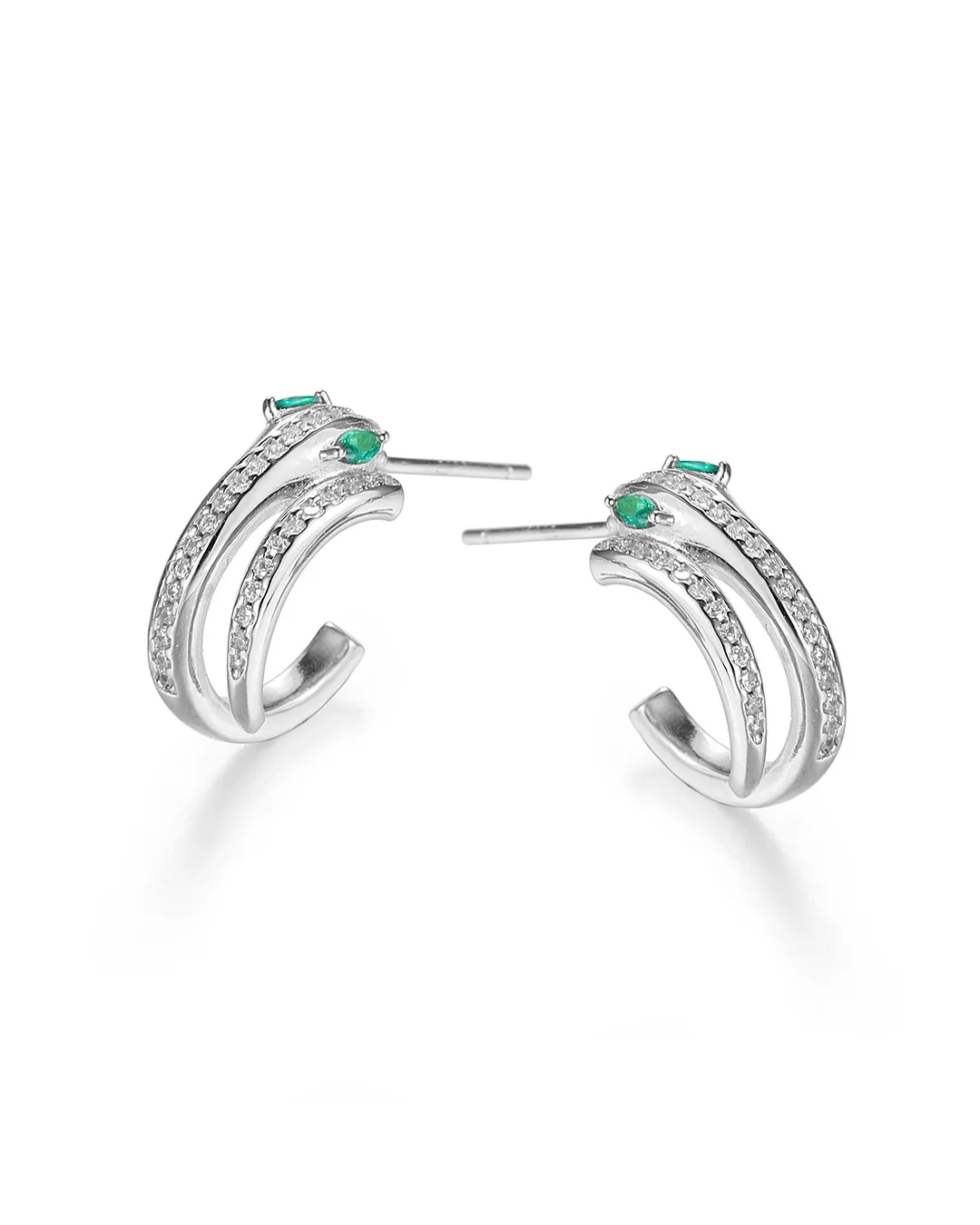Sterling Silver Hoop Earrings - Image 3