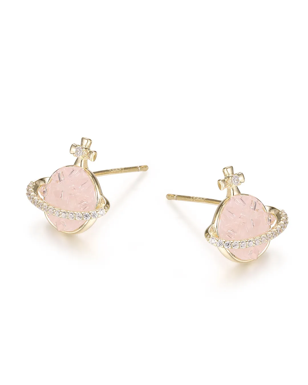 Pink Planet Earrings - Image 4