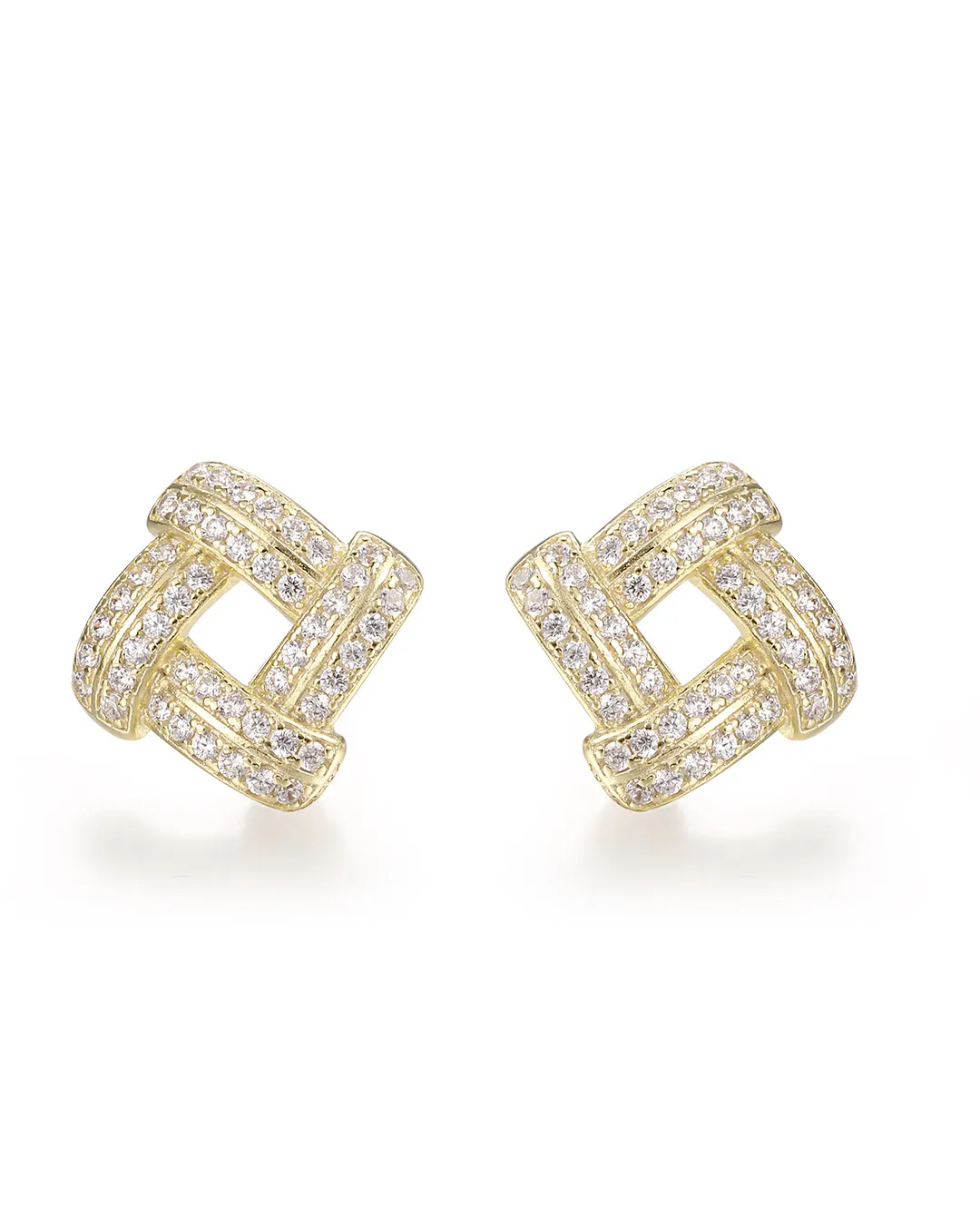 Gold Geometric Stud Earrings