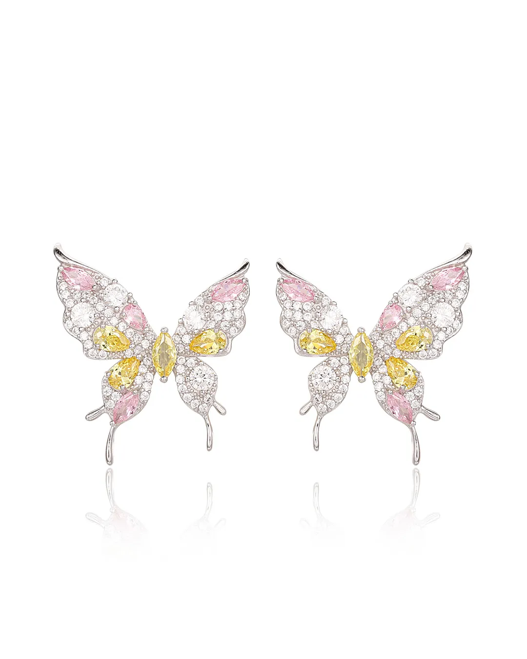 Butterfly Crystal Stud Earrings