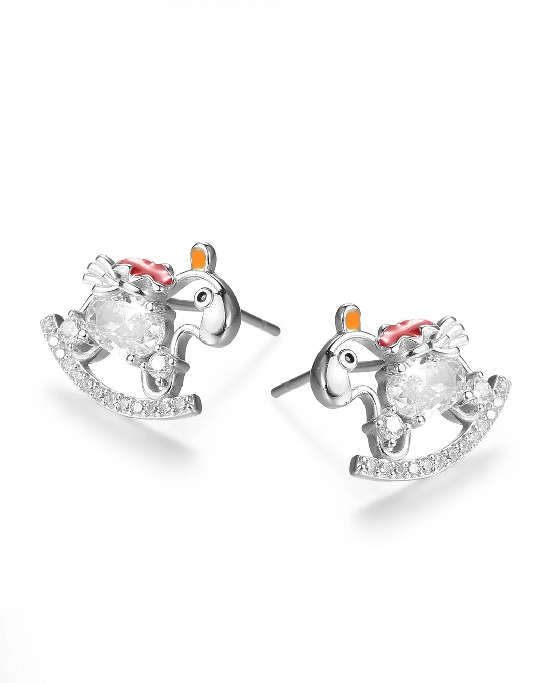 Rocking Horse Silver Earrings - Image 2