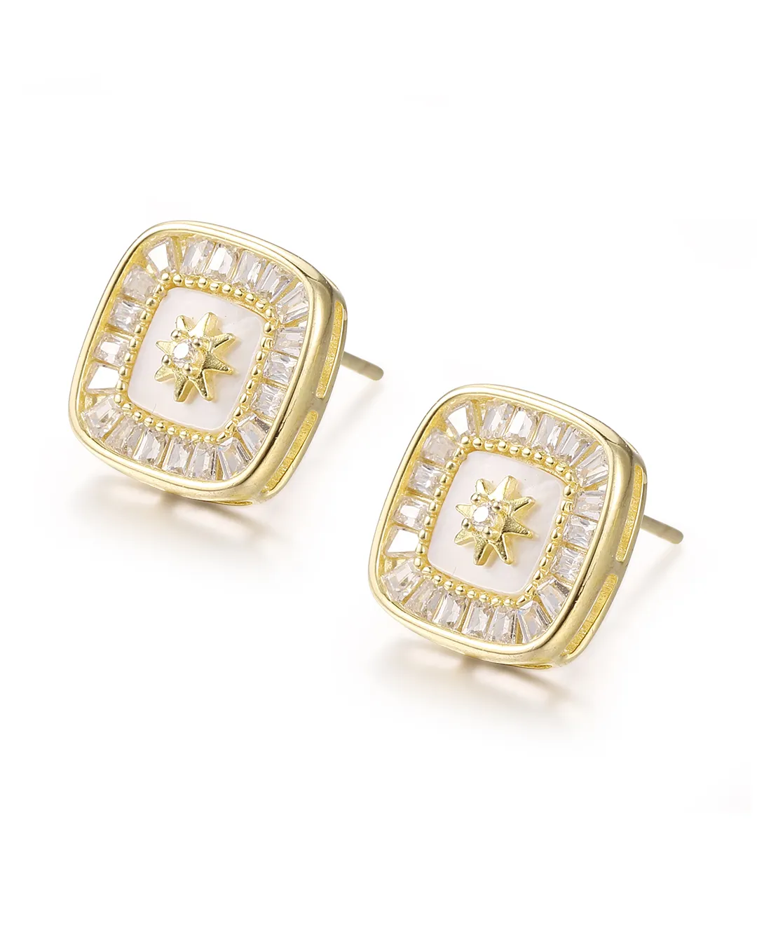 Square Gold Earrings