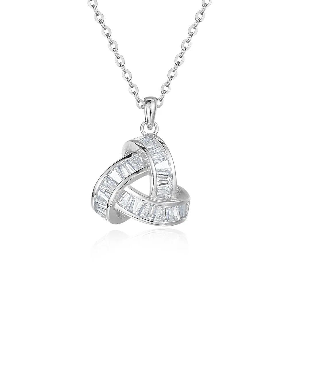 Silver Knot Pendant Necklace