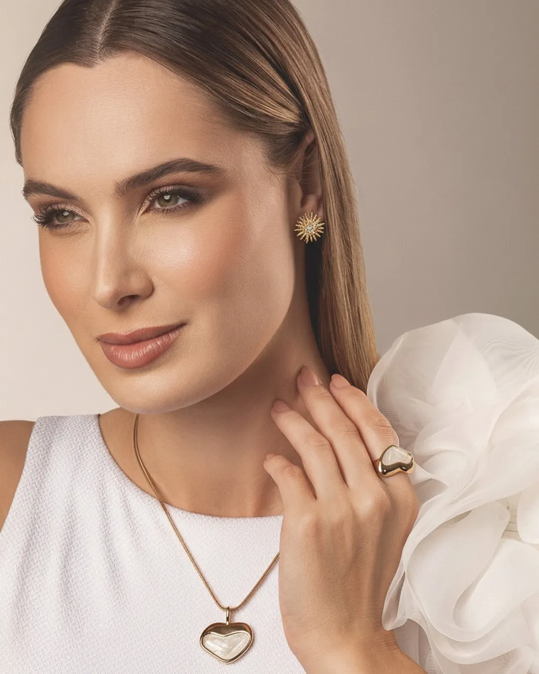 Twist Design Gold Earrings