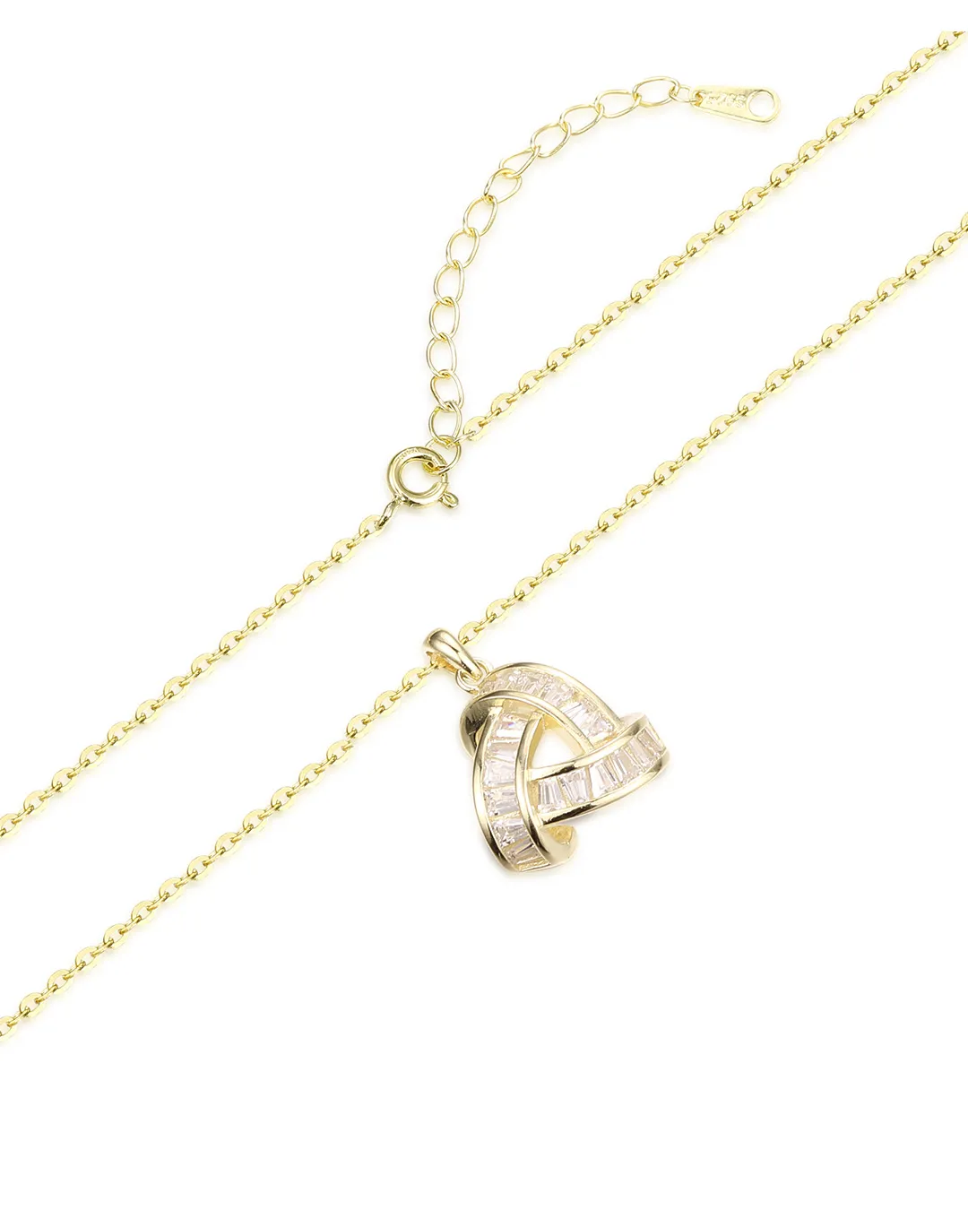 Gold Knot Pendant Necklace - Image 3