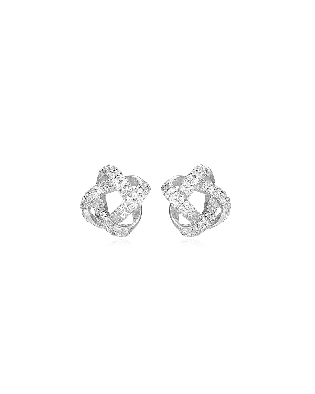 Luxury Silver Knot Earrings