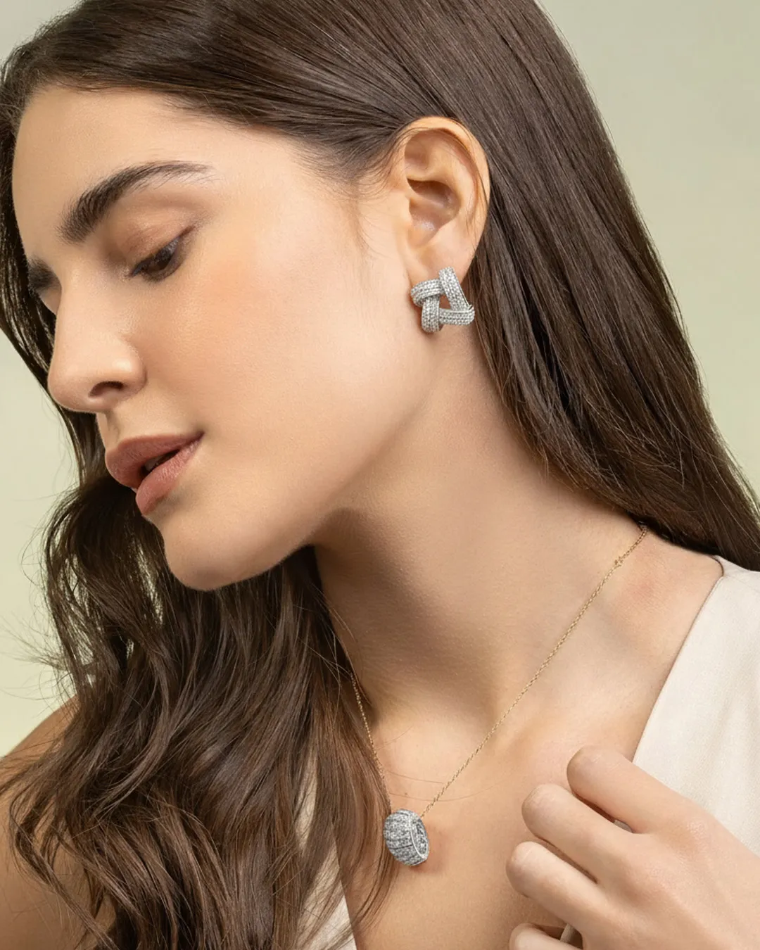 Crystal Knot Earrings