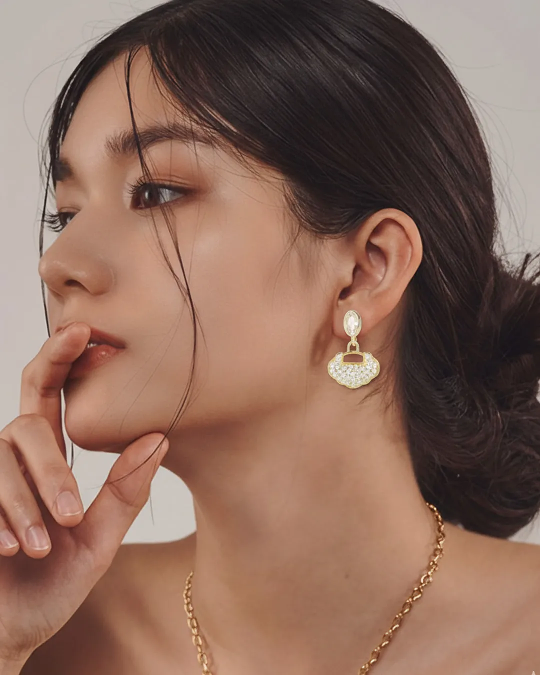 Gold Gourd Stud Earrings