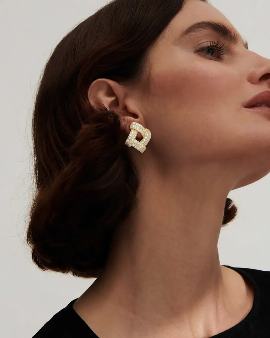 Gold Geometric Stud Earrings