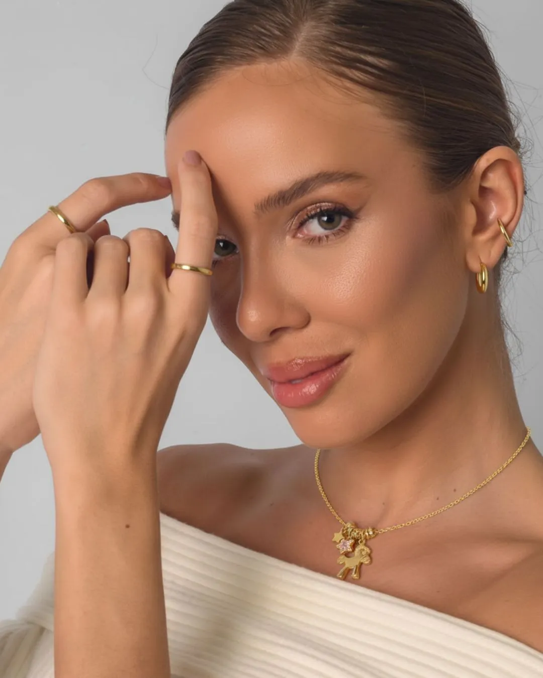 Adorable Gold Unicorn Pendant