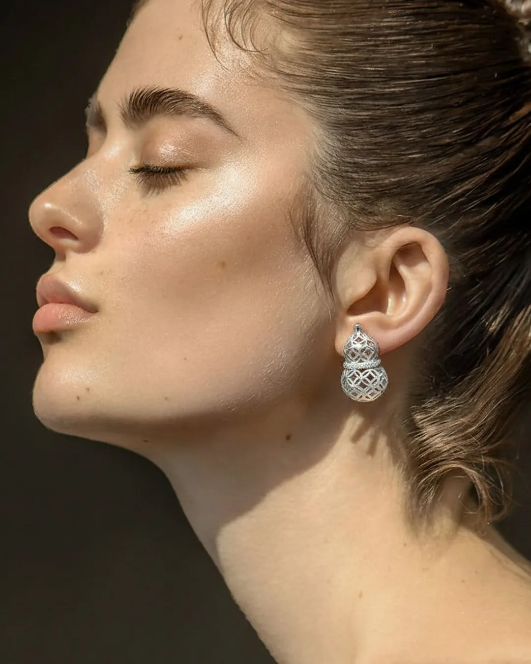 Silver Sparkling Earrings