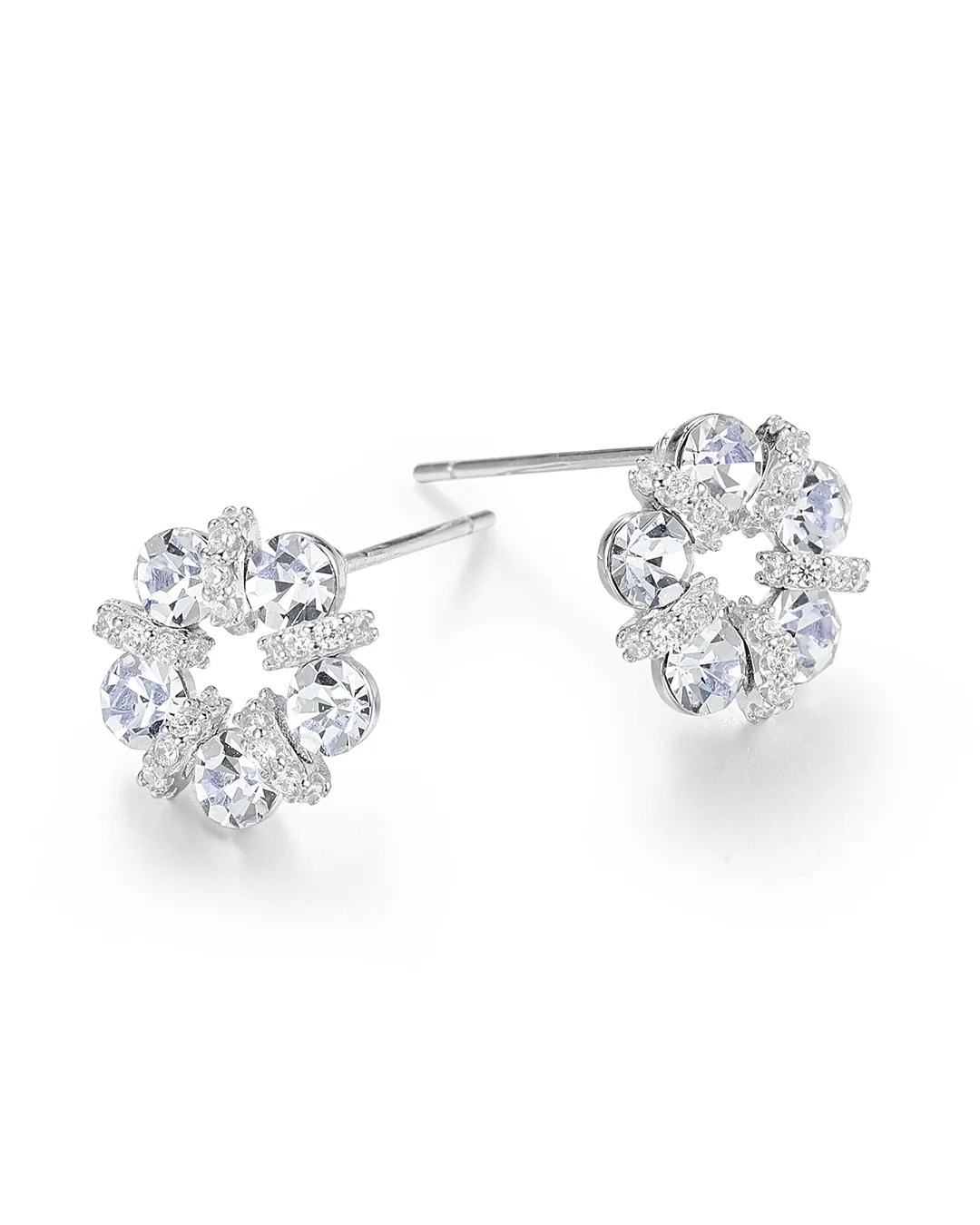 Silver Rose Earrings